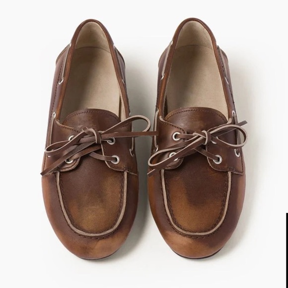 Women's Classic Brown Boat Shoes - Picture 6 of 7